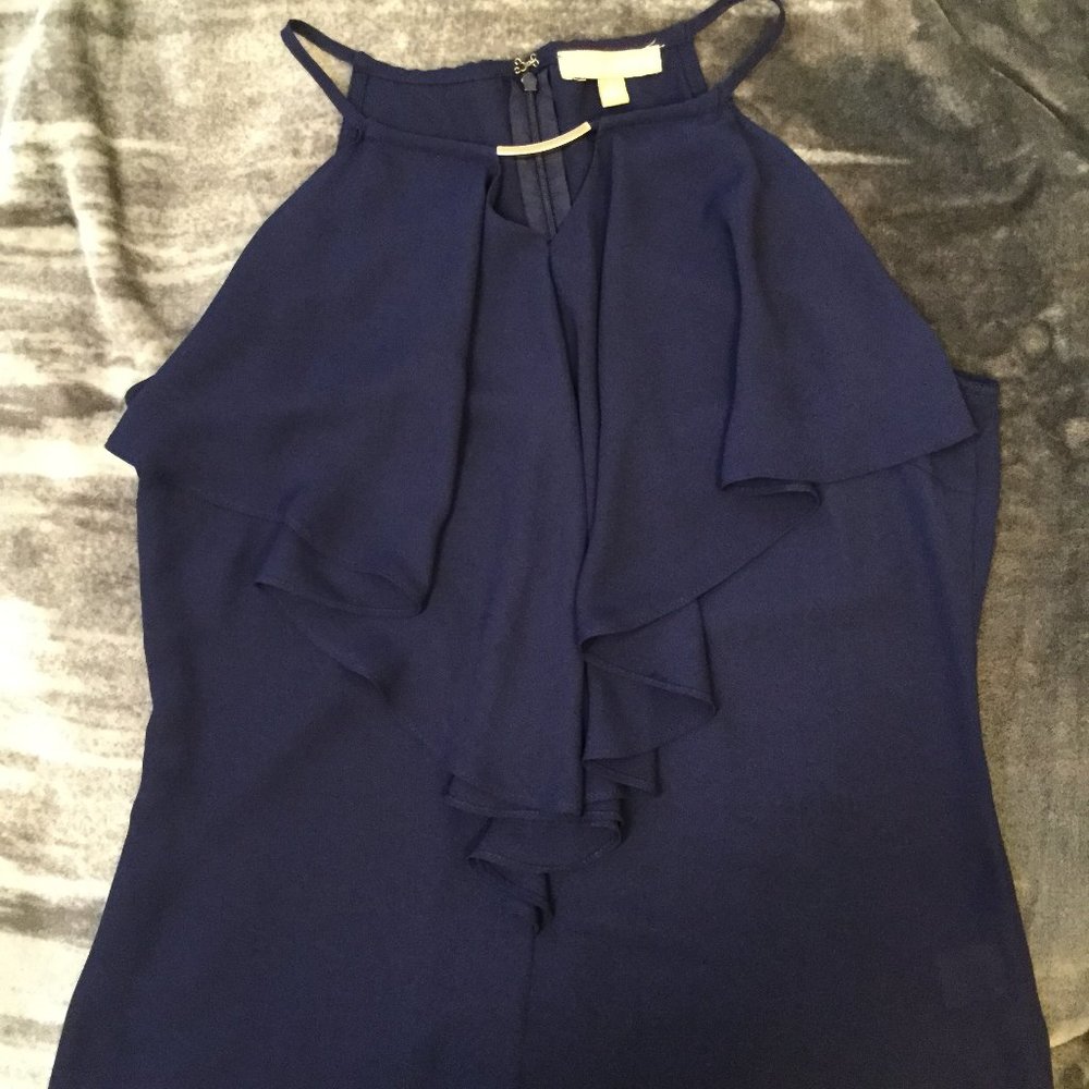 Appraisal Small Navy Blue Halter Top Blouse